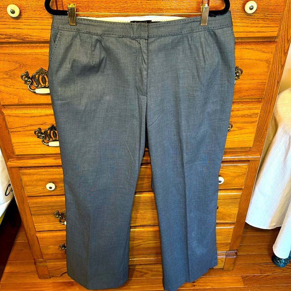 TALBOTS 16W Gray Lightweight Wide Leg Trouser